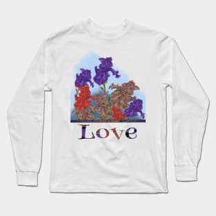 Blooming irises. Love Long Sleeve T-Shirt